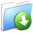 Aqua Stripped Folder DropBox Icon